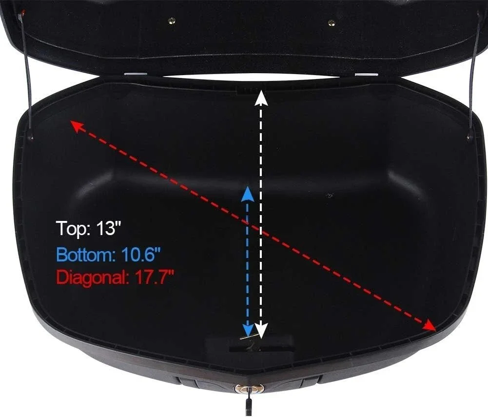 48L Motorcycle Tour Tail Box Trunk Luggage Lock Storage **Read Condition** - Image 10