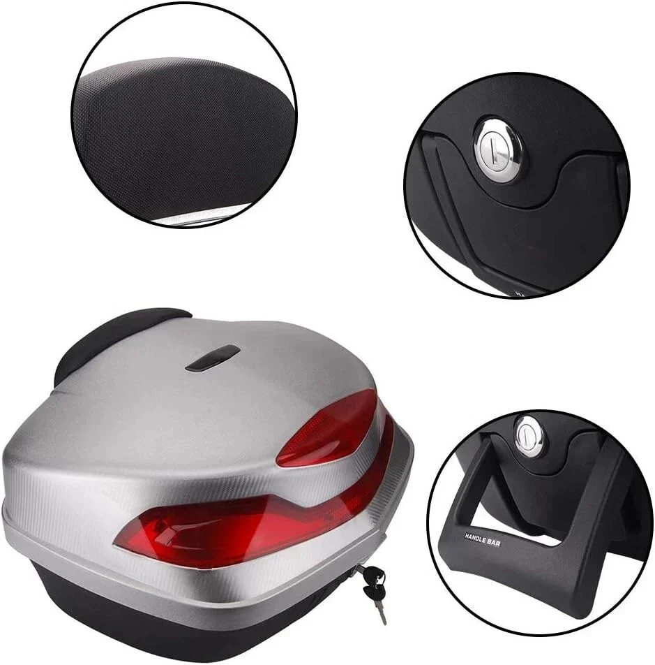 48L Motorcycle Tour Tail Box Trunk Luggage Lock Storage **Read Condition** - Image 24