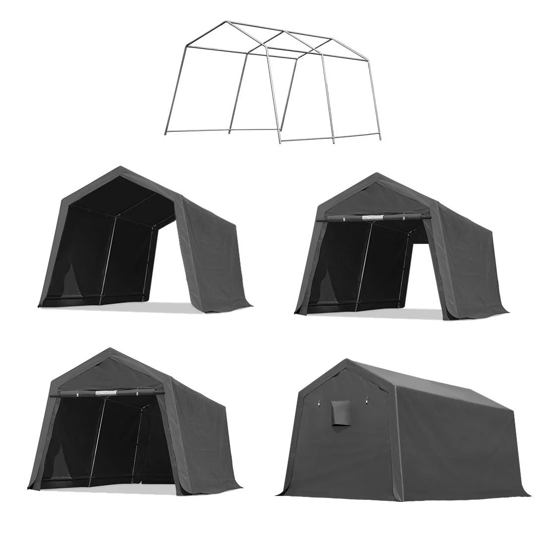 Carport 7X12 | 10X10 FT Anti-Snow Steel Canopy Shed Outdoor Garden Car Shelter - Image 59