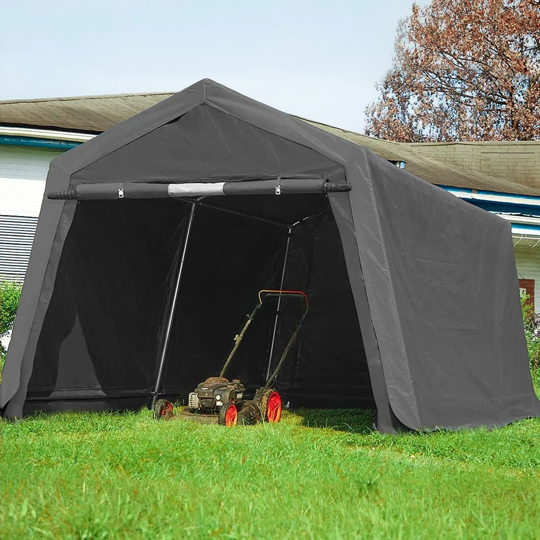 Carport 7X12 | 10X10 FT Anti-Snow Steel Canopy Shed Outdoor Garden Car Shelter - Image 84