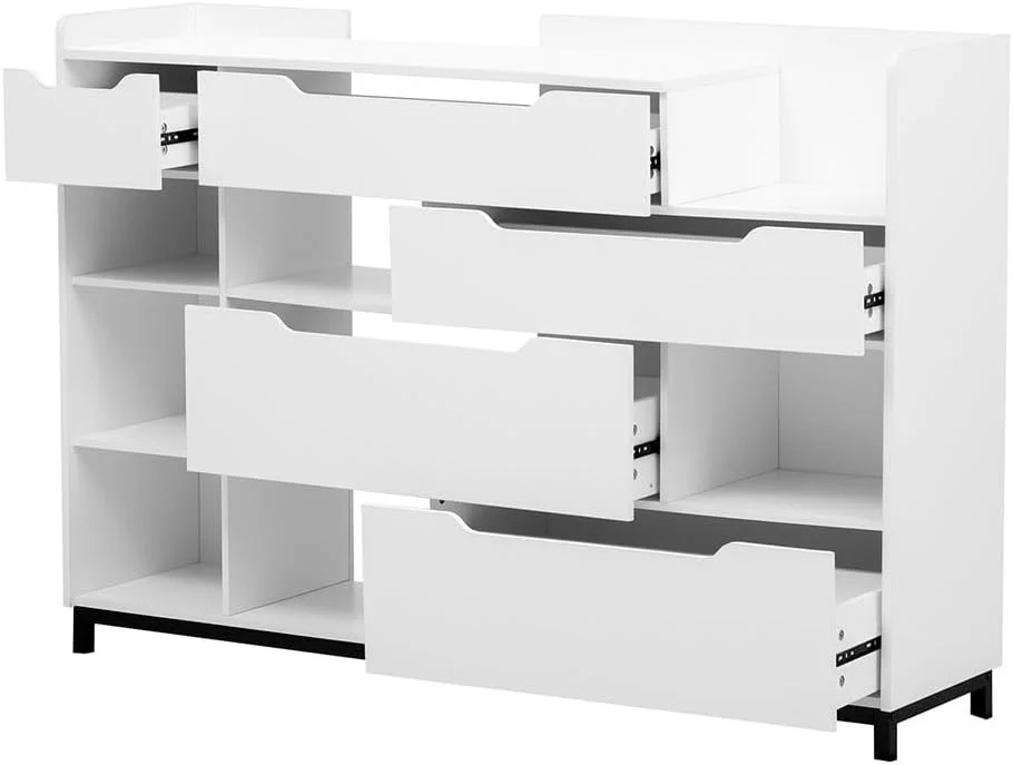 Slim Narrow Shoe Storage Cabinet Free Standing Shoe Rack with Drawers Shelves - Image 21