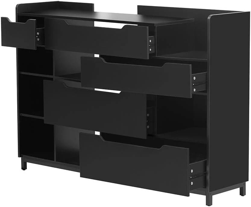 Slim Narrow Shoe Storage Cabinet Free Standing Shoe Rack with Drawers Shelves - Image 3