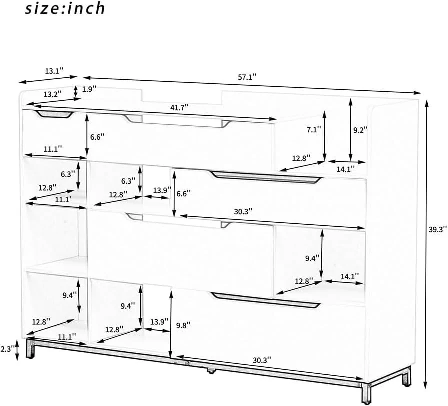 Slim Narrow Shoe Storage Cabinet Free Standing Shoe Rack with Drawers Shelves - Image 32