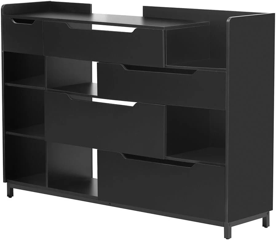Slim Narrow Shoe Storage Cabinet Free Standing Shoe Rack with Drawers Shelves - Image 7